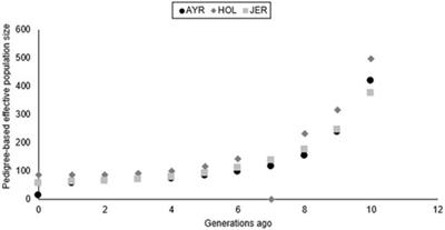 Pedigree and genome-based patterns of homozygosity in the South African Ayrshire, Holstein, and Jersey breeds